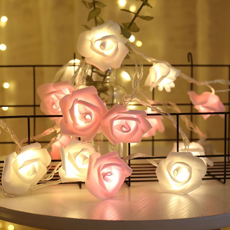 Led Simulation Luminous Rose Light String Flower Eternal Proposal Valentine'S Day Birthday Indoor Atmosphere Layout