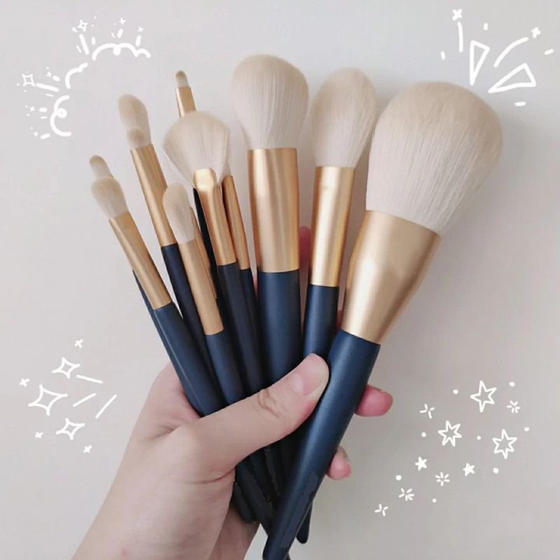 Simple Soft Hair Powder Eye Shadow Blush High Light Brush Set