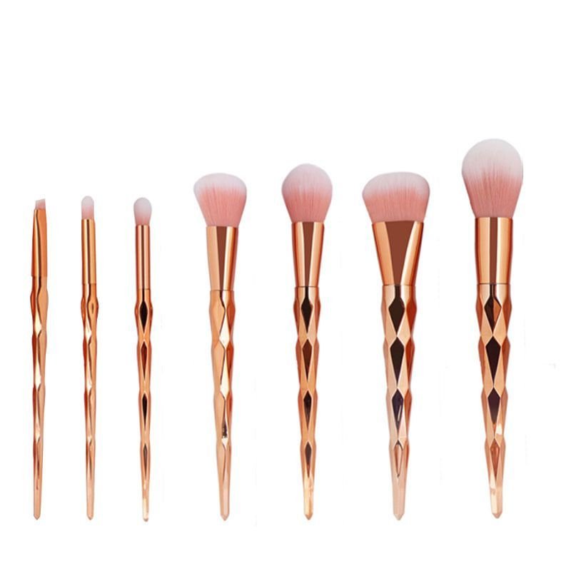 7pcs/set Colorful Gradient Diamond Unicorn Makeup Brushes