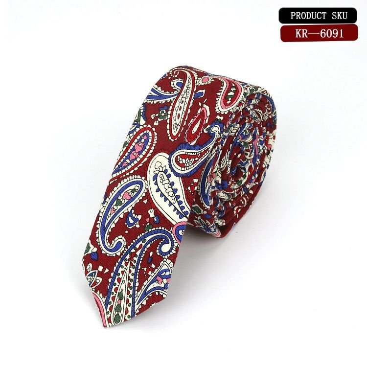 Men Classic Flower And Paisley Printed All-match Tie