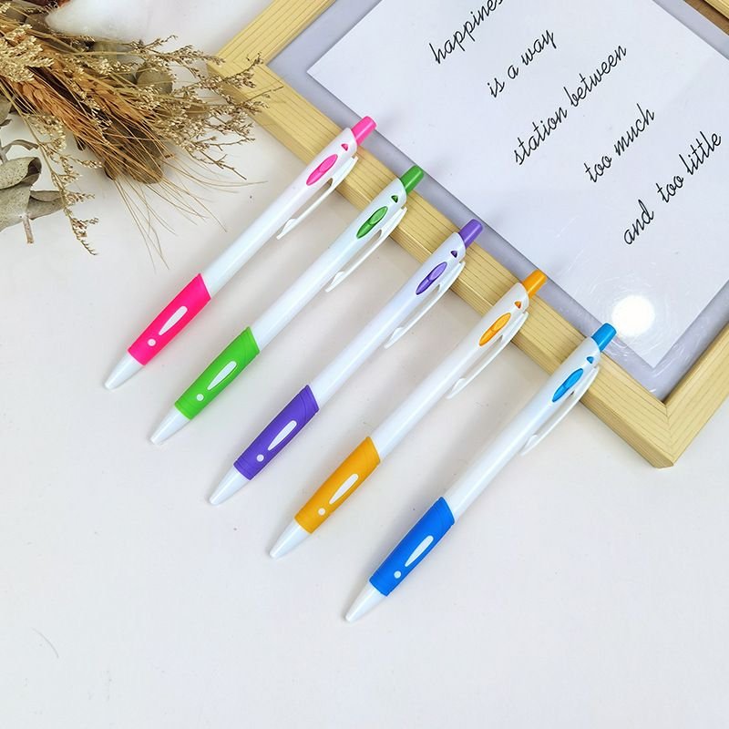 Simple Candy Color Push Ballpoint Pen Student Stationery