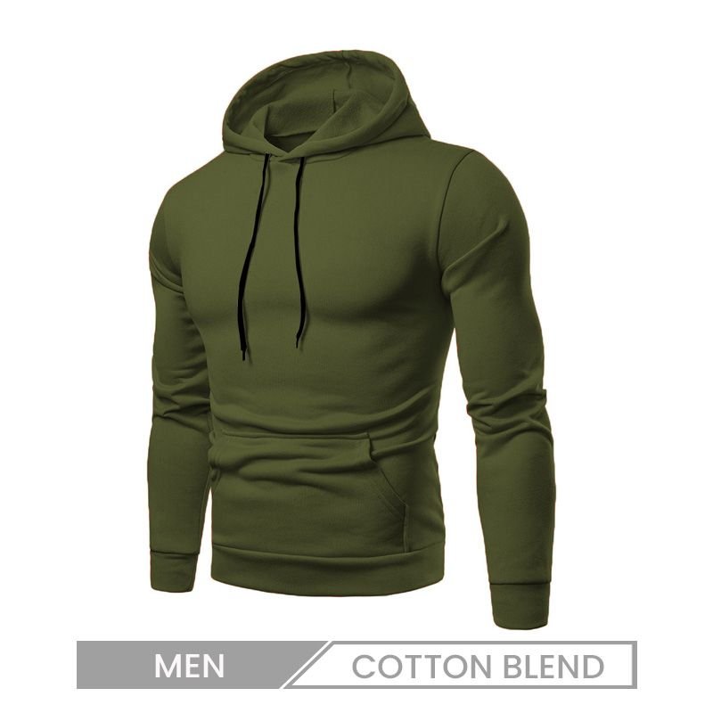 Custom Sports Logo Men Casual Solid Color Hoodie