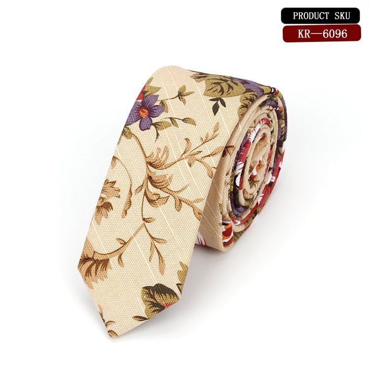 Men Classic Flower And Paisley Printed All-match Tie