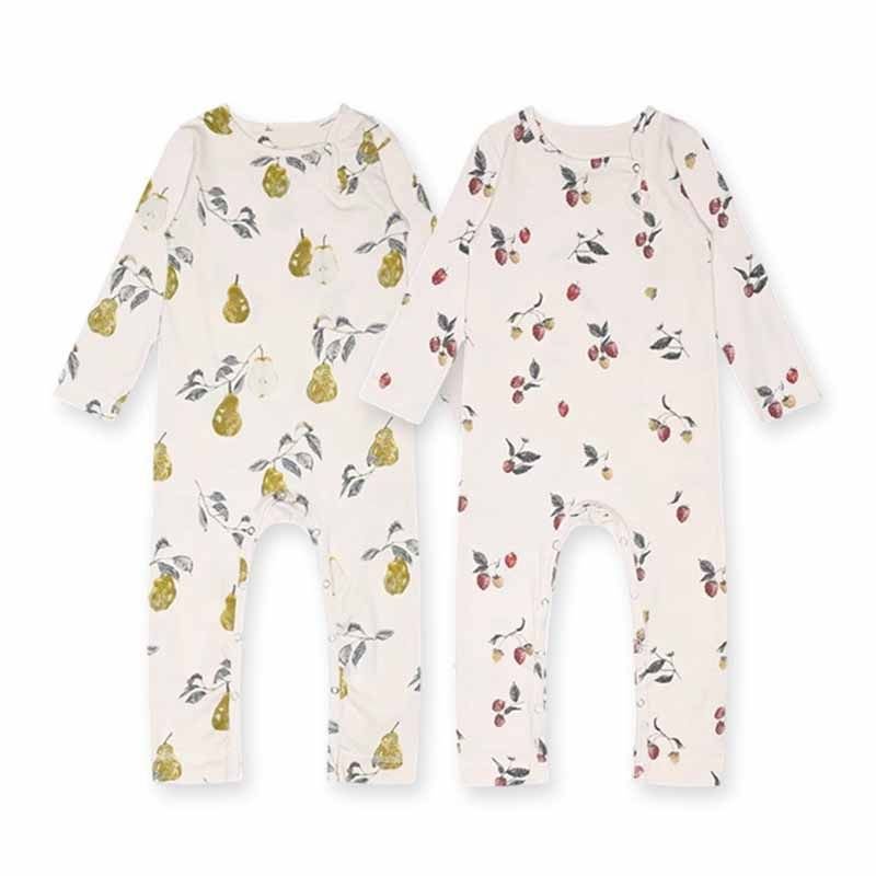 Kids Baby Boys Girls Casual Cute Tiny Flower Print Long Sleeve Romper