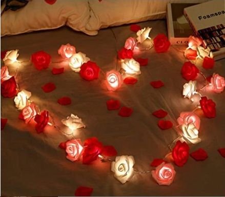 Led Simulation Luminous Rose Light String Flower Eternal Proposal Valentine'S Day Birthday Indoor Atmosphere Layout