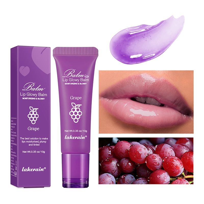 Lakerain Women Simple Moisturizing Desalination Lip Gloss Lip Balm