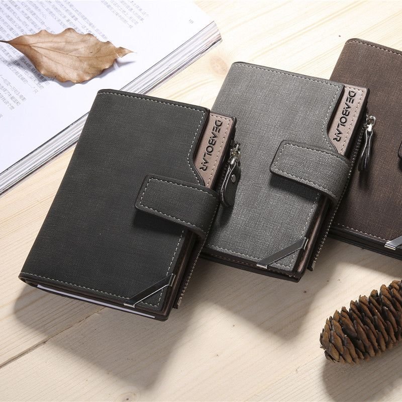 Men'S Medium Casual Retro Canvas Wallet