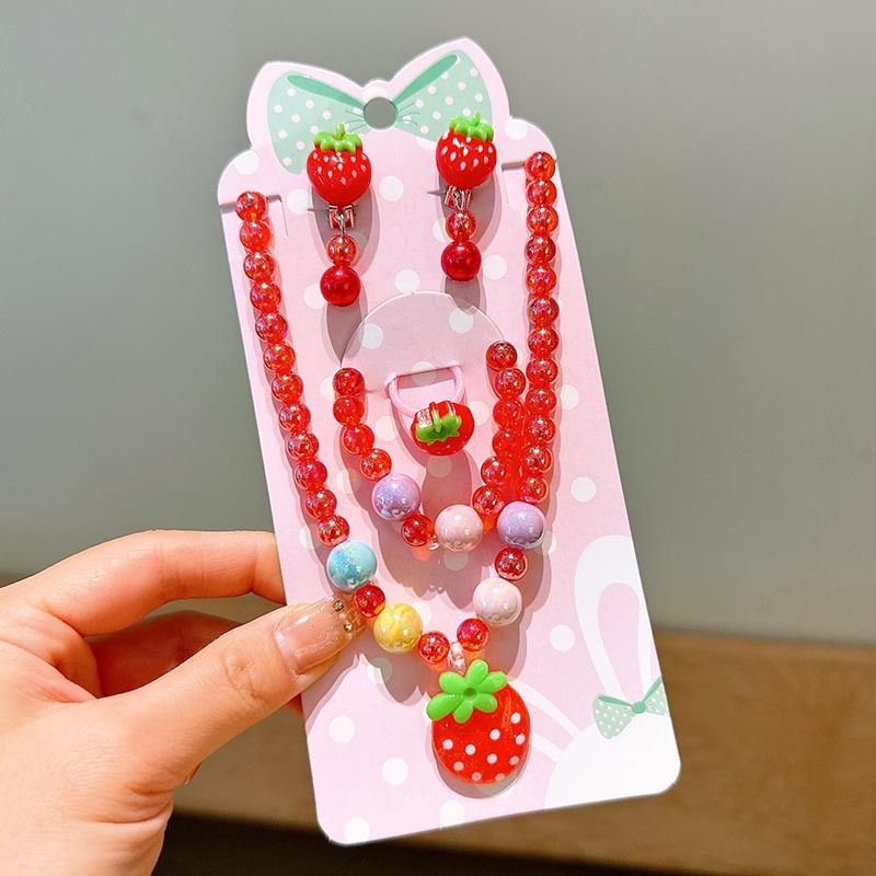 Kids Girls Cute Sweet Fruit Acrylic Jewelry Set