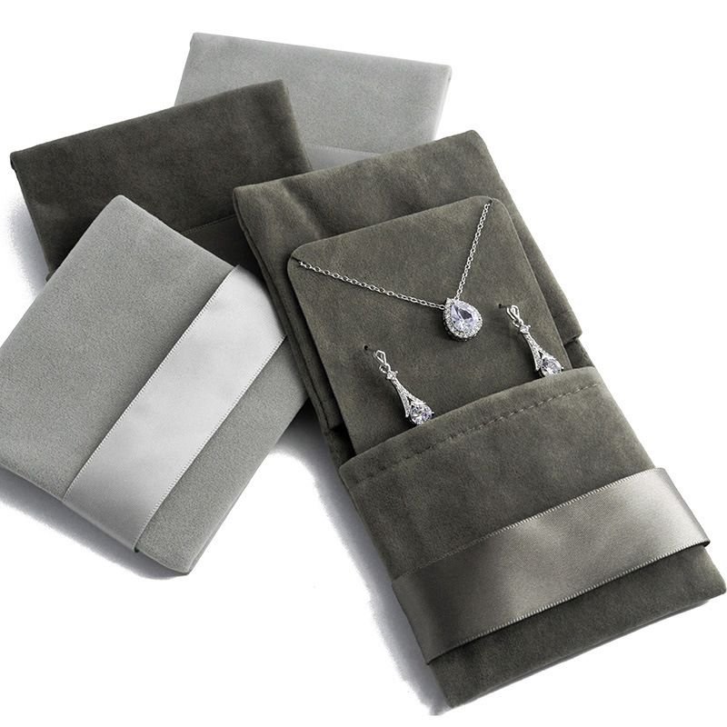 Fashion Solid Color Jewelry Packaging Flannel Bag