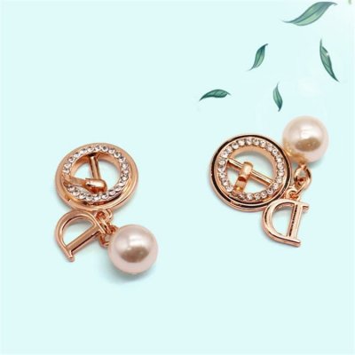 Imitation Pearl And Rhinestone Decorative Letter Shoe Buckle Decoration