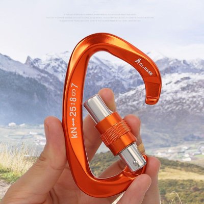 Outdoor Multi-Function Mountaineering Buckle D-Type Main Lock Aviation Aluminum Safety Buckle Climbing Ropes