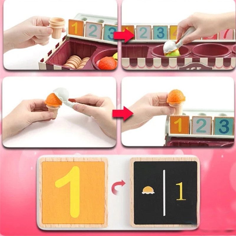 Kids Interesting Role-playing Game Ice Cream Math Toy