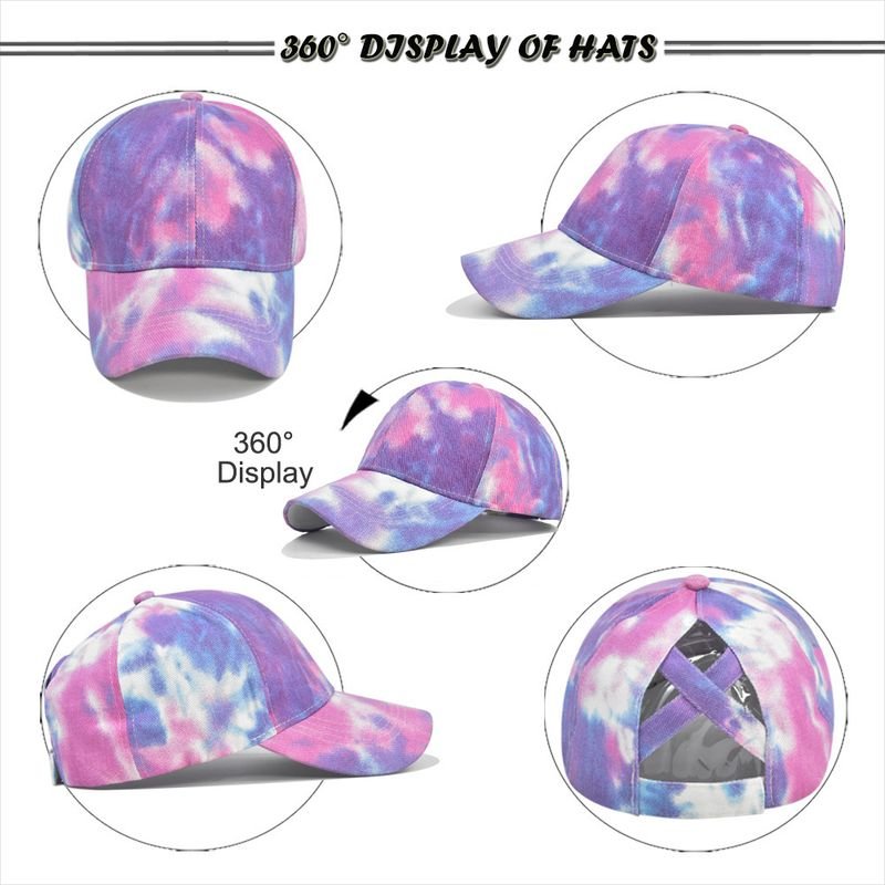 Unisex Fashion Tie-Dye Print Custom Baseball Cap