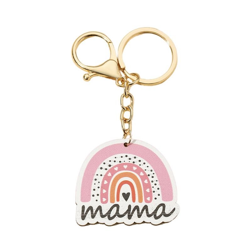 Mother'S Day Fashion Creative Letter Leopard Keychain