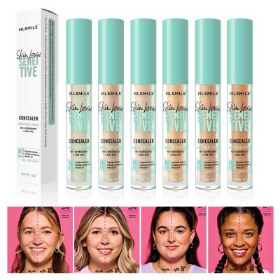 MLSMILE Women Makeup-Holding Highlight Fit Moisturizing Brightening Concealer