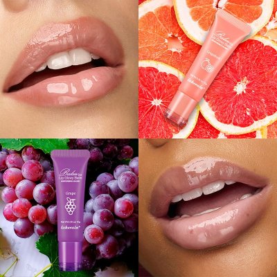 Lakerain Women Simple Moisturizing Desalination Lip Gloss Lip Balm