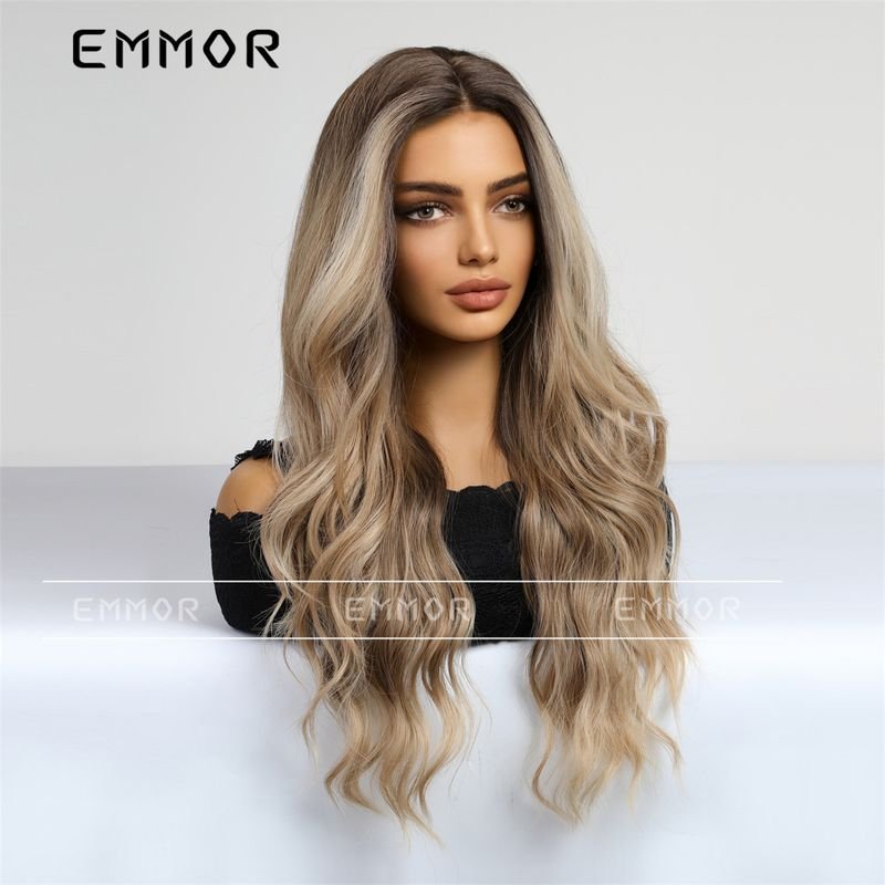 Women Fashion Gradient Long Curly Hair Wig