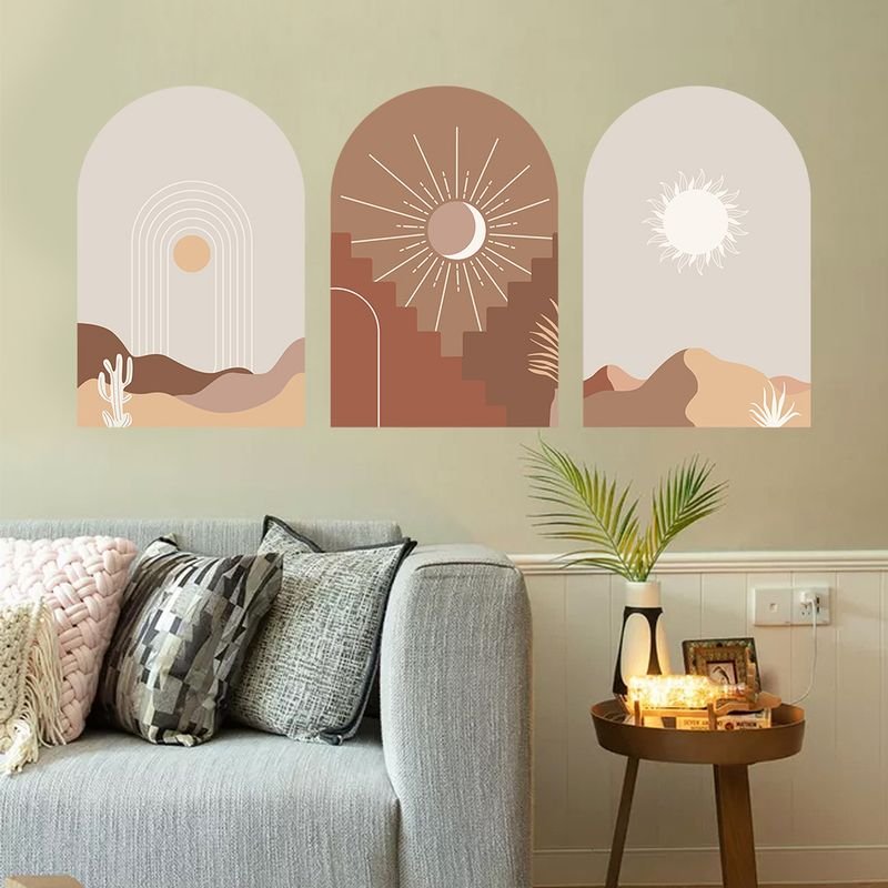 Simple Home Abstract Self-Adhesive Bedroom Decorative Wall Sticker