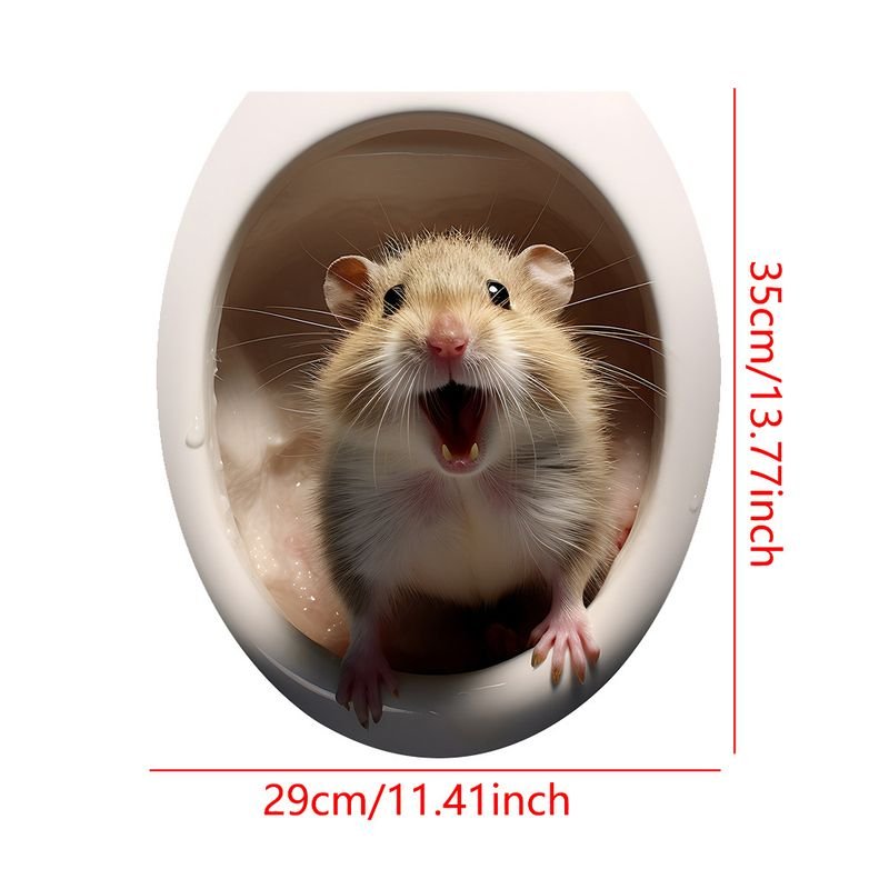 Creative Cartoon Cute 3D Kitten Puppy Animal Toilet Toilet Stickers Home Decoration