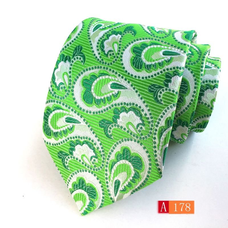 Men Fashion Polyester Jacquard Large Flower Spike Tie