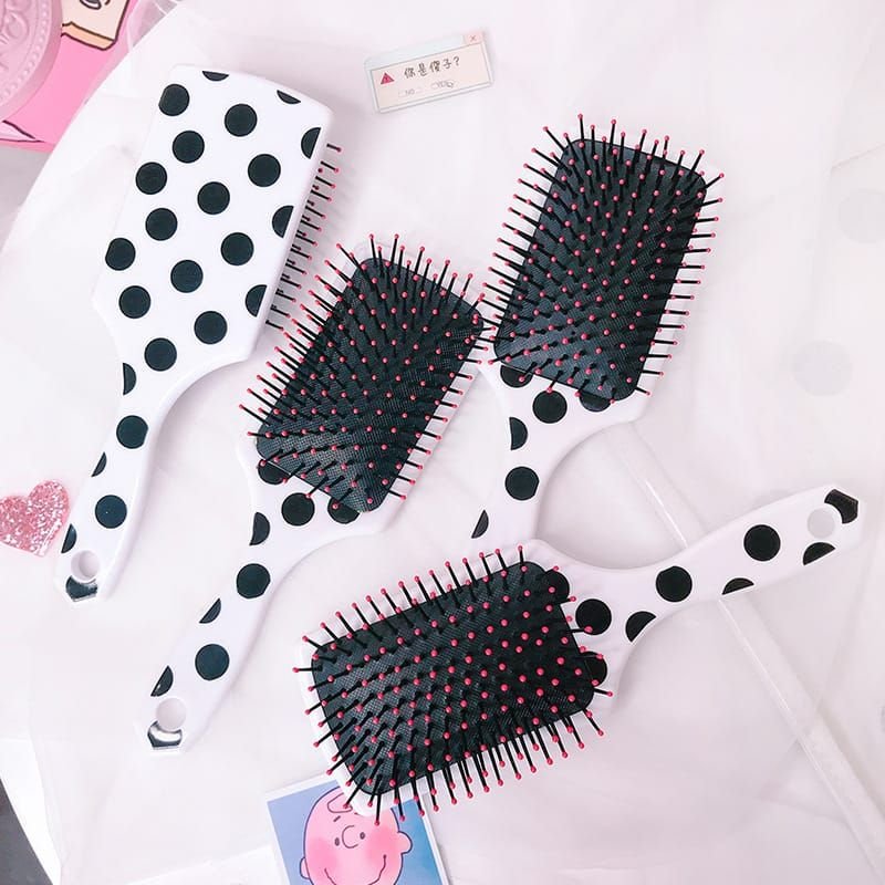 Girl Polka Dot Air Bag Massage Hair Comb