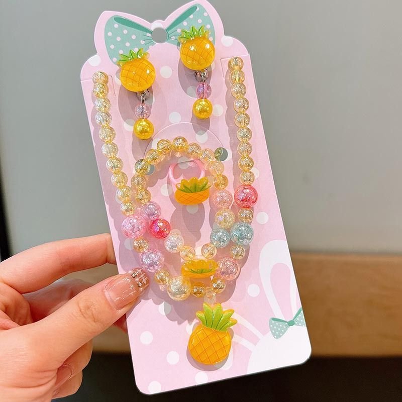 Kids Girls Cute Sweet Fruit Acrylic Jewelry Set