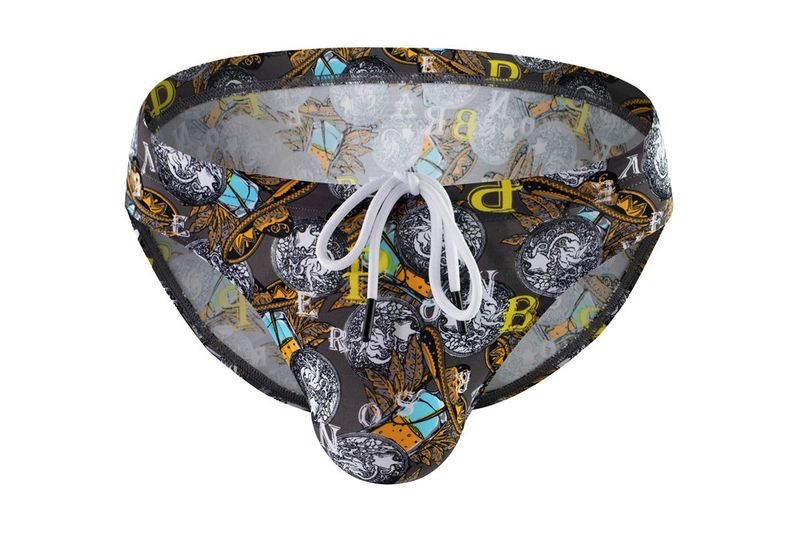 Men'S Casual Breathable Print Swim Briefs