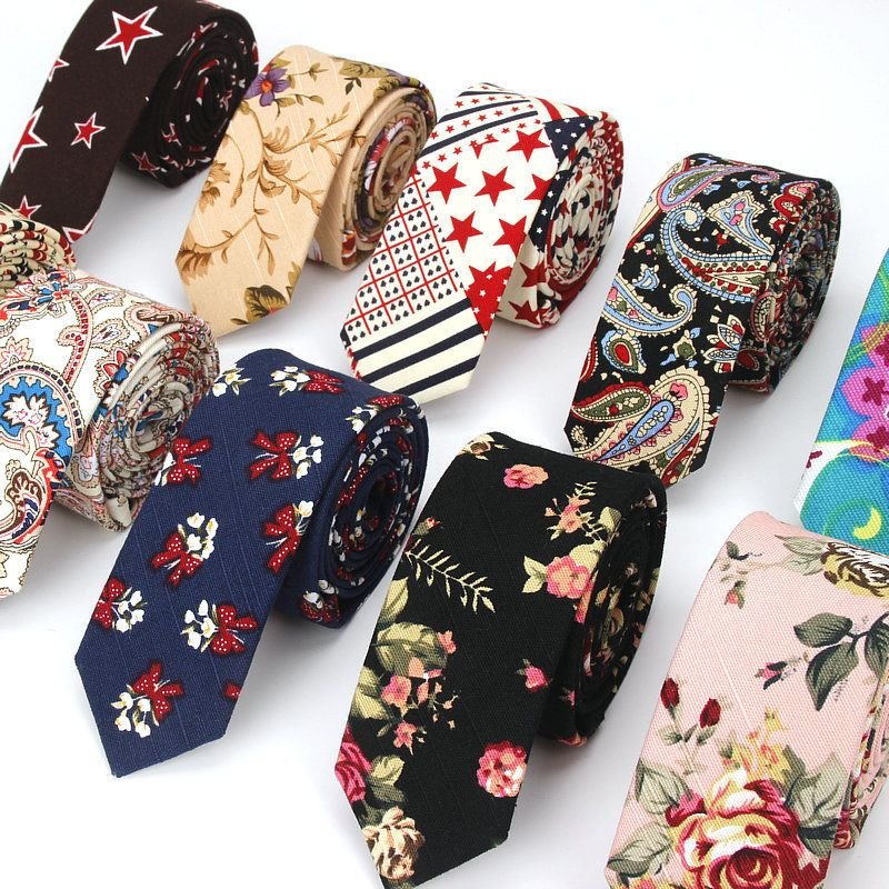 Men Classic Flower And Paisley Printed All-match Tie