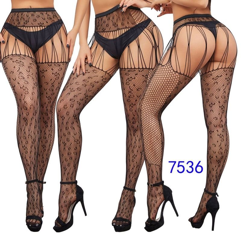 Women Fashion Sexy Sling Fishnet Jacquard Pantyhose