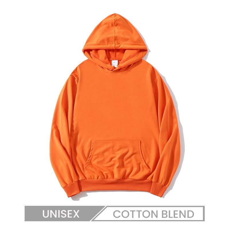 Unisex Solid Color Long Sleeve Hoodie Custom