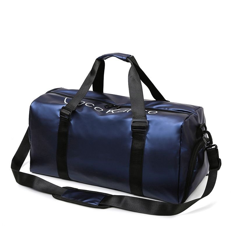 Men Casual Athleisure Letter Print Dry And Wet Separation Oxford Duffle Bags