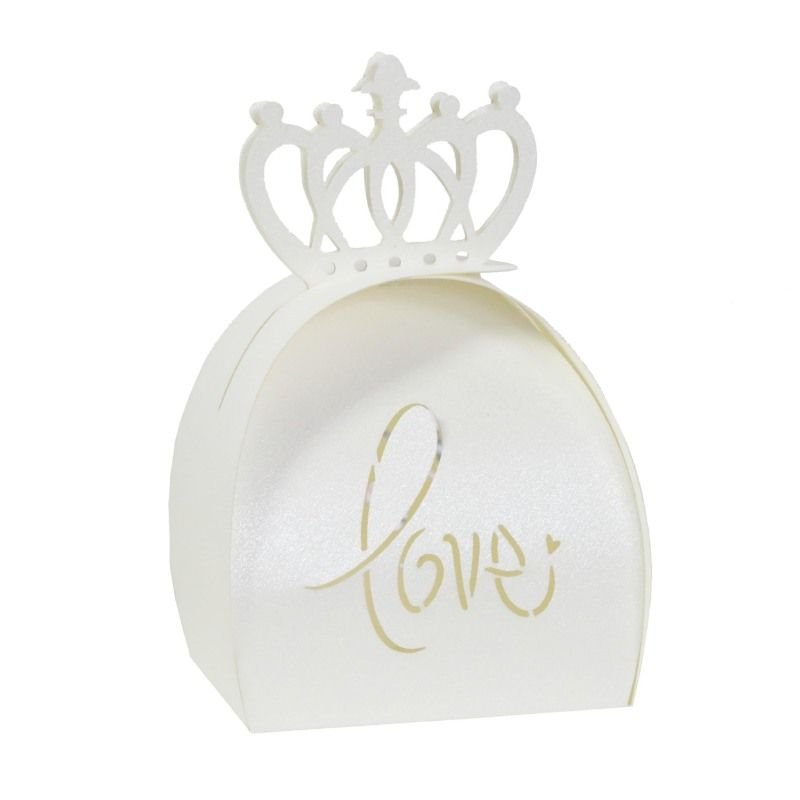 Simple Creative Hollow Letter Crown Wedding Candy Packaging Box