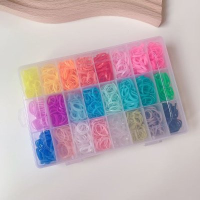 Kids Girls Cute Candy Color Disposable Hair Rings