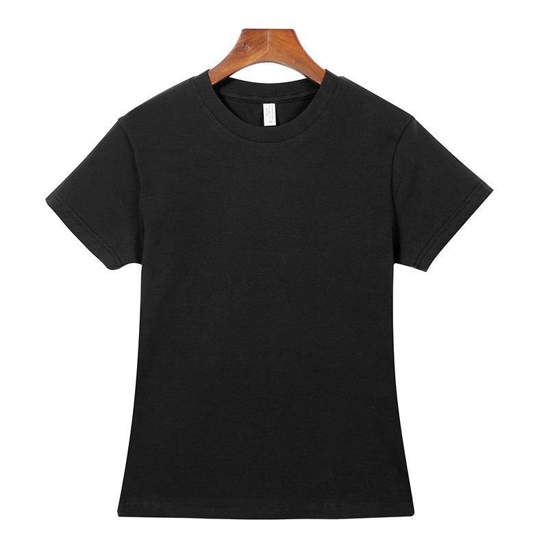 Women Summer Slim Fit Stretch 300gsm Crew Neck Short Sleeve Custom T-Shirt