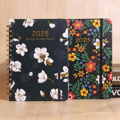 2025 Flower A5 English Coil Notebook