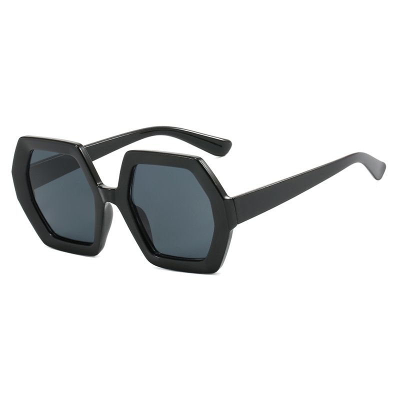 Women Fashion Polygon Large Frame Sunglasses