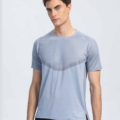 Men Casual Sports Basic Tight Quick Dry Short Sleeve Training T-Shirt