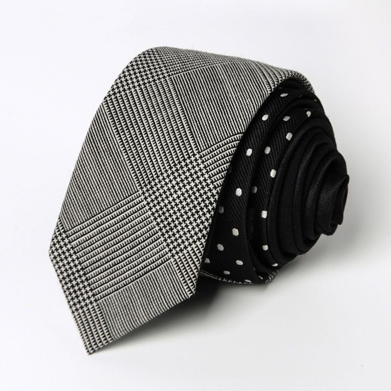 Men Fashion Monochrome Narrow Business Tie