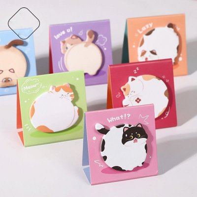 Cartoon Cute Cat Alien Message Notes Post-It Notes