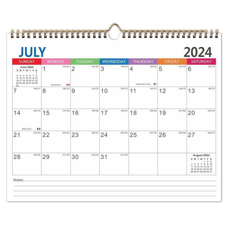 2025 Simple Coil English Calendar