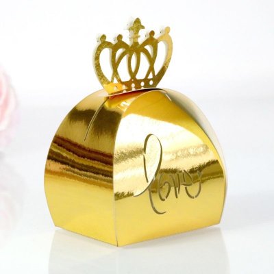 Simple Creative Hollow Letter Crown Wedding Candy Packaging Box