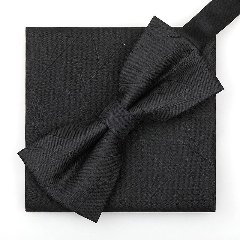 Men Fashion Business Banquet Triangle Bow Tie Pocket Towel Accessories Set