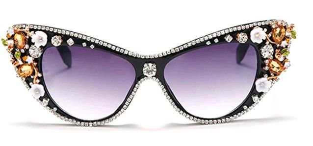 Women Retro Diamond-Studded Cat-Eye Sunglasses