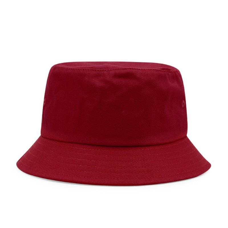 Cotton Custom Logo Embroidery Printing Diy Men Women Casual Solid Color Bucket Hat