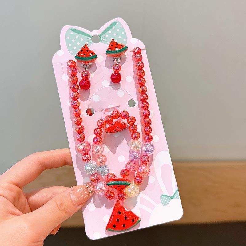 Kids Girls Cute Sweet Fruit Acrylic Jewelry Set