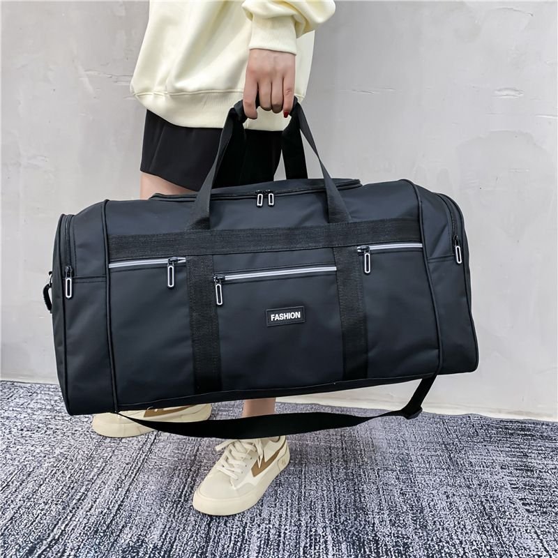 Men Casual Sports Basic Alphabet Foldable Large Capacity Oxford Duffle Bag