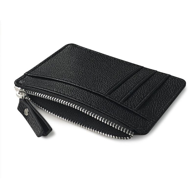 Women Solid Color Zipper Multiple Card Slots Wallet