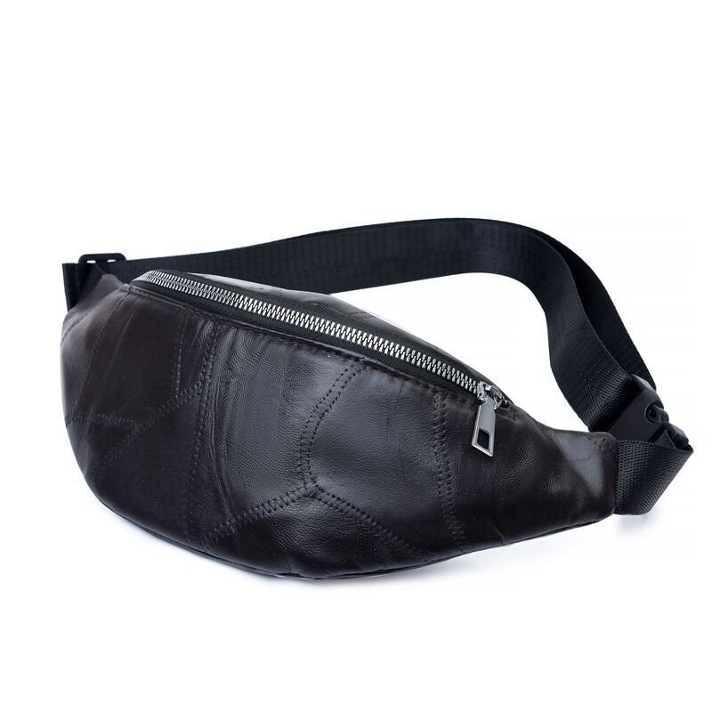 Women Simple Leather Zipper Chest Bag