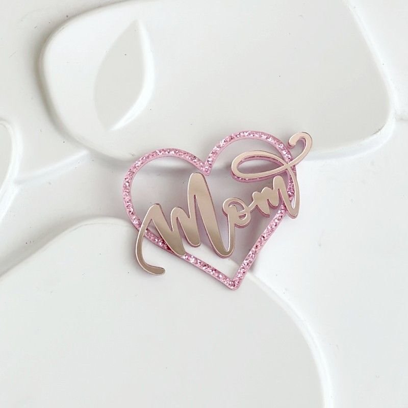 Double Layer Mother'S Day Mom Acrylic Cake Decoration