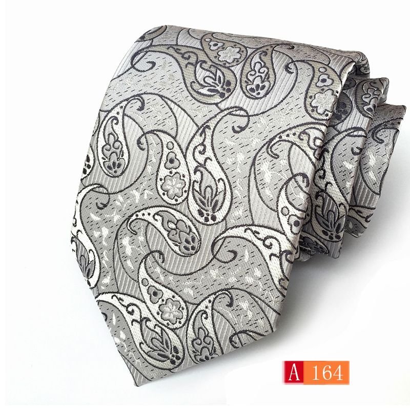 Men Fashion Polyester Jacquard Large Flower Spike Tie